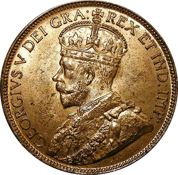 MS-60 - 1 cent 1911 to 1920 - George V