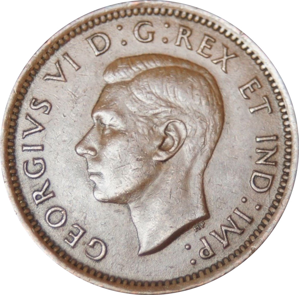 EF-40 - 1 cent 1937 to 1952 - George VI