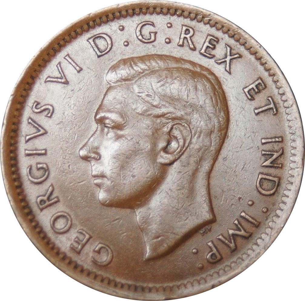 AU-50 - 1 cent 1937 to 1952 - George VI