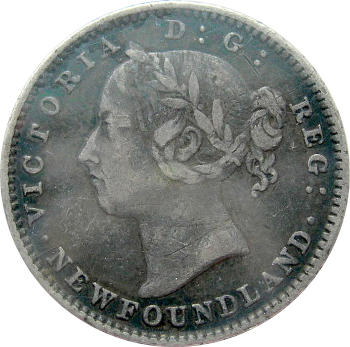 VF-20 - 10 cents 1865 to 1896 - Newfoundland - Victoria