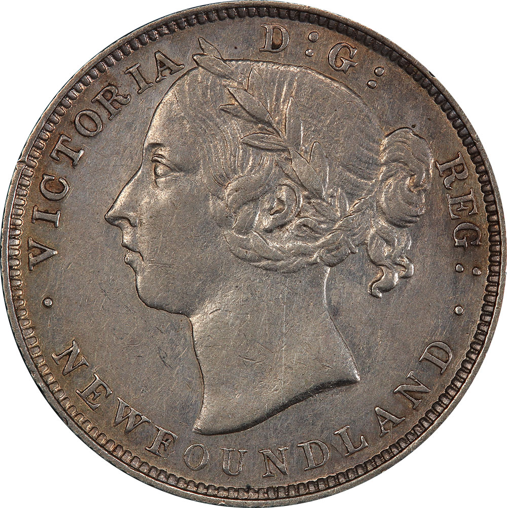 AU-50 - 20 cents 1865 to 1900 - Newfoundland - Victoria