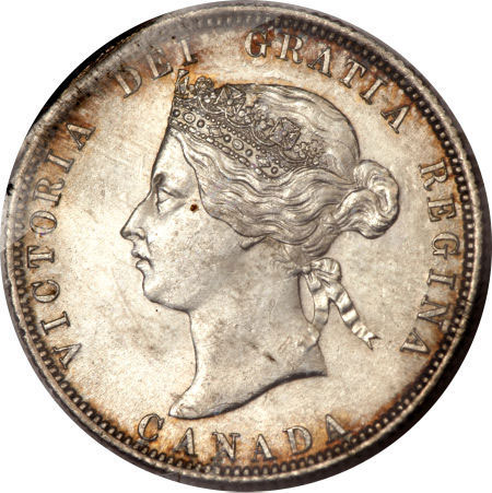 MS-60 - 25 cents 1870 to 1901 - Victoria