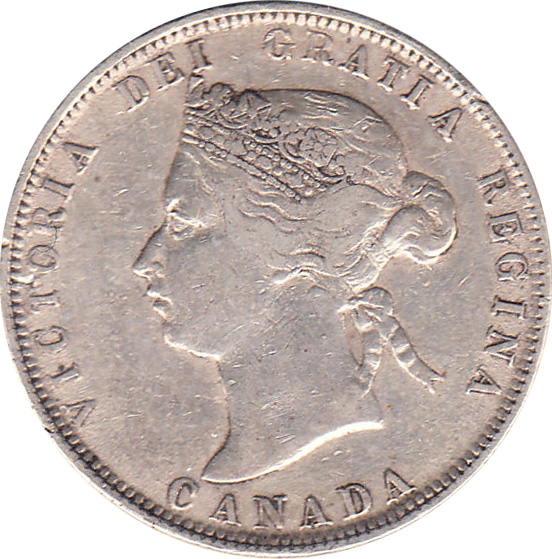 VF-20 - 25 cents 1870 to 1901 - Victoria