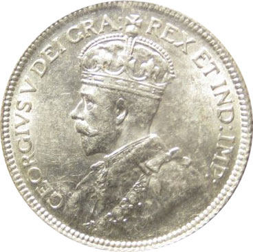 AU-50 - 25 cents 1911 to 1936 - George V