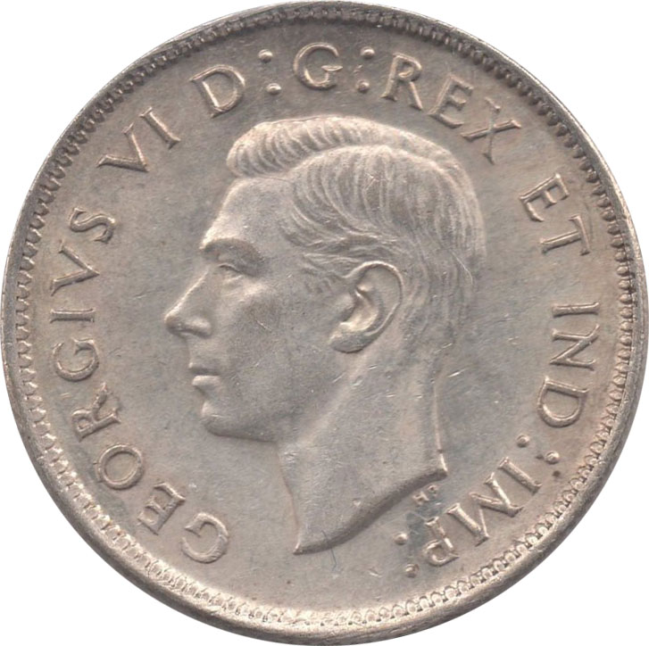 AU-50 - 25 cents 1937 to 1952 - George VI