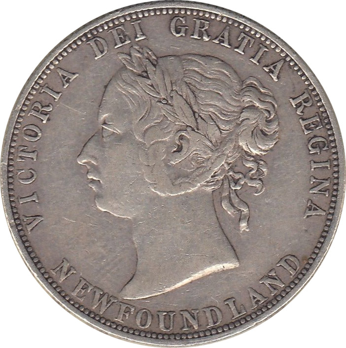 VF-20 - 50 cents 1865 to 1900 - Newfoundland - Victoria