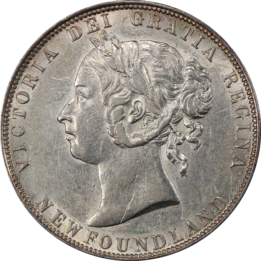 AU-50 - 50 cents 1865 to 1900 - Newfoundland - Victoria