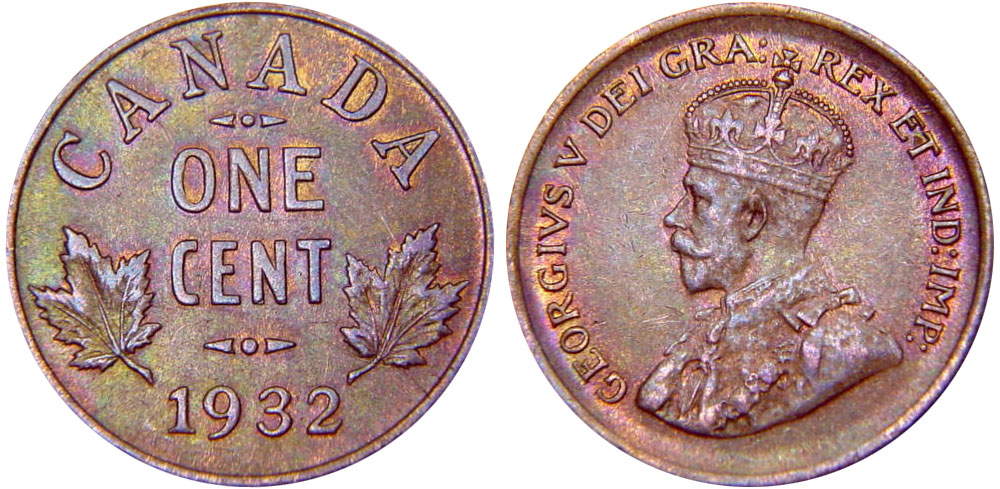 Coins and Canada - 1 cent 1932 - Proof, Proof-like, Specimen, Brilliant  uncirculated