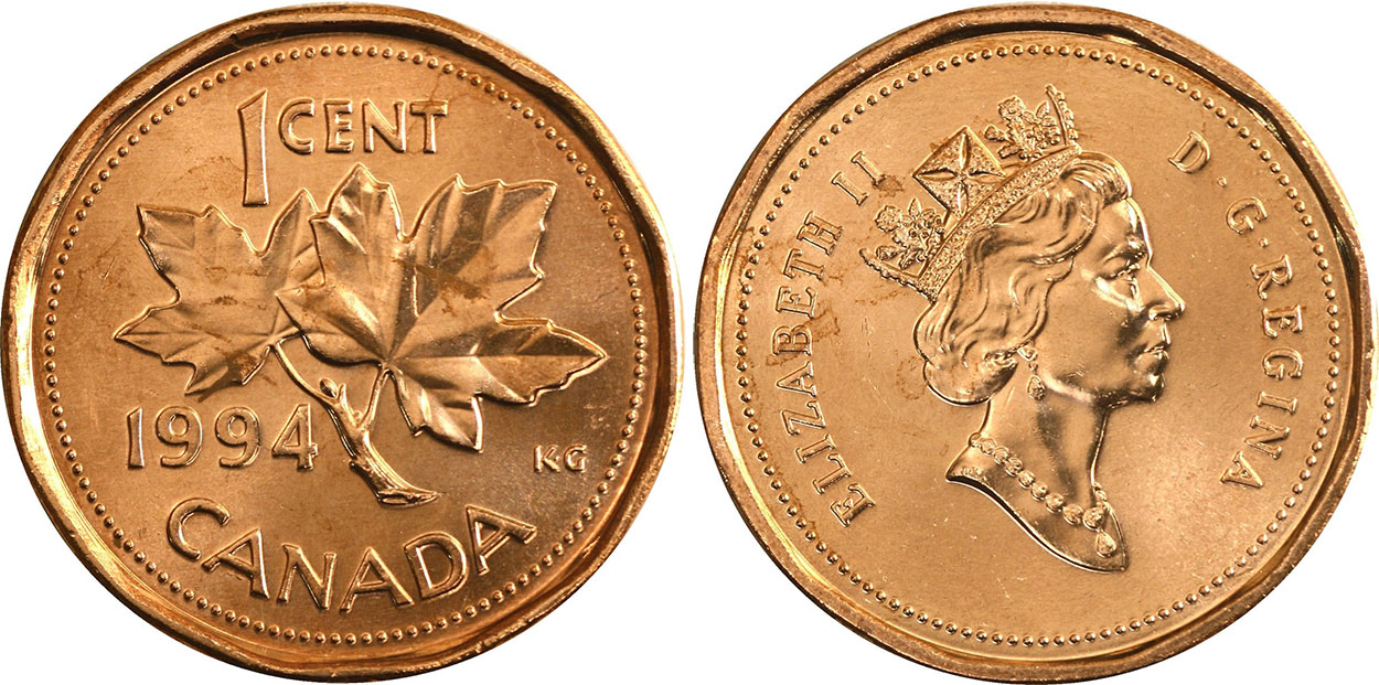 Coins and Canada - 1 cent 1994 - Proof, Proof-like, Specimen, Brilliant  uncirculated