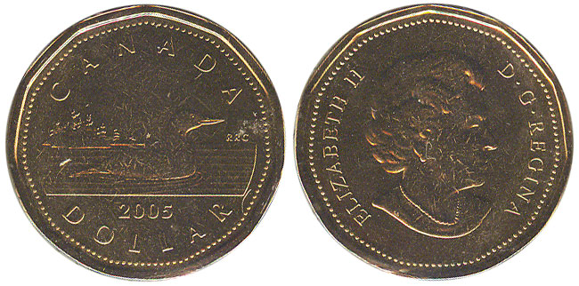 2005 Canada 1 Dollar Coin Loonie UNC 