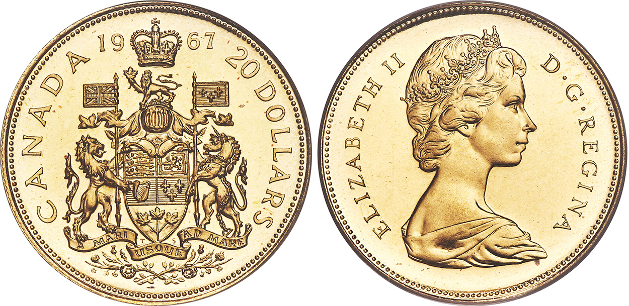 20 dollars gold 1967 