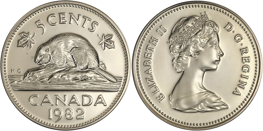 1982 Canada Proof-Like Nickel Dollar 