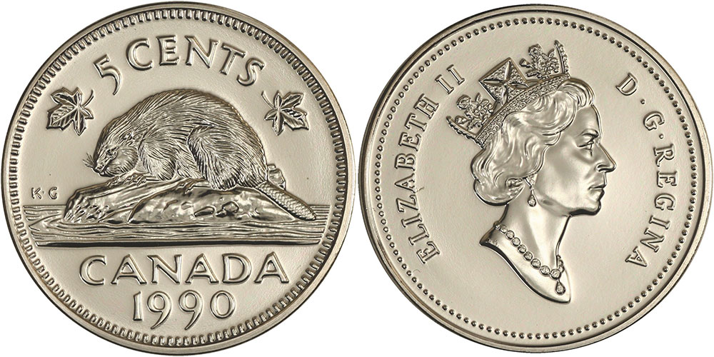 Tubes pour pièces de monnaie canadienne de cinq cents Minitube