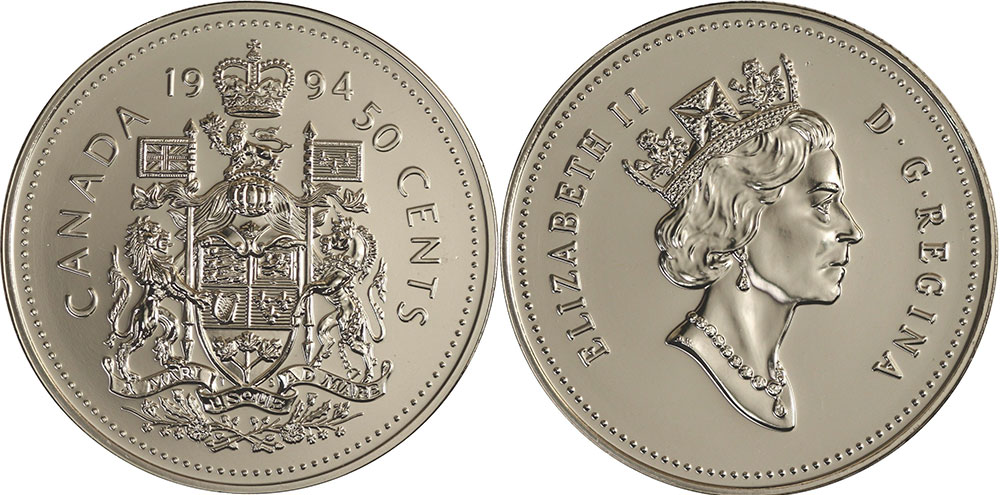 CANADA 50 CENTS 2010 Logo in MS 