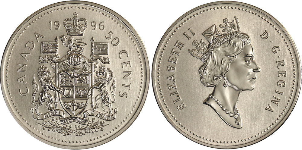 Fifty Cent $0.50 1996 Canadian Specimen 50 Cent 