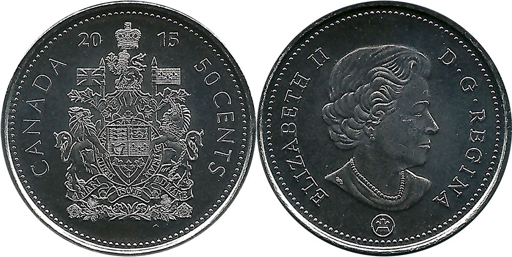 2015 Canada 50 Cent Coin Uncirculated 