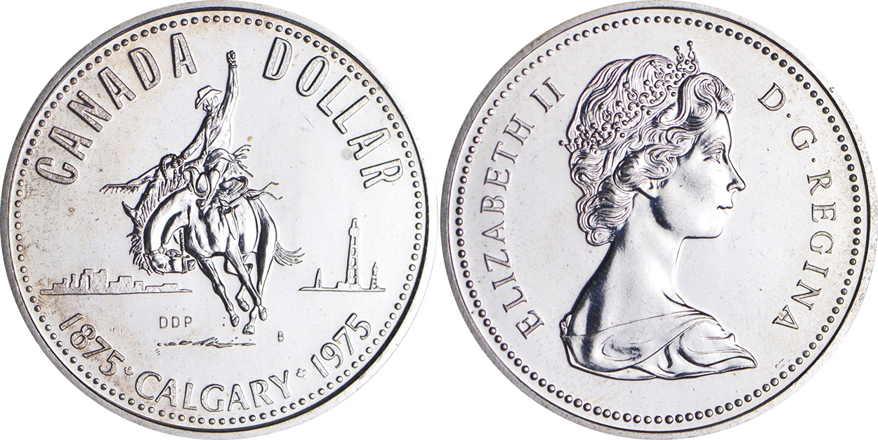 Coins And Canada 1975 Calgary 1875 1975 Silver Dollar coins-and-canada-1975-calgary-1875-1975-silver-dollar