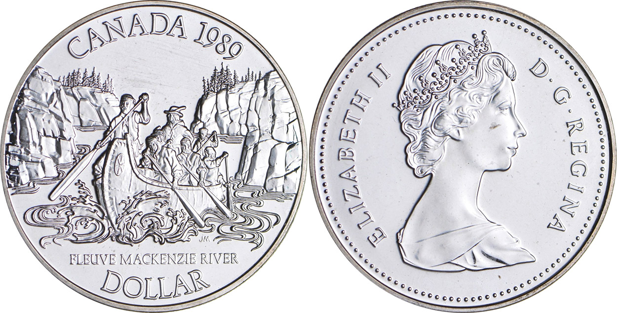 Silver dollar 1989 -  Mackenzie River